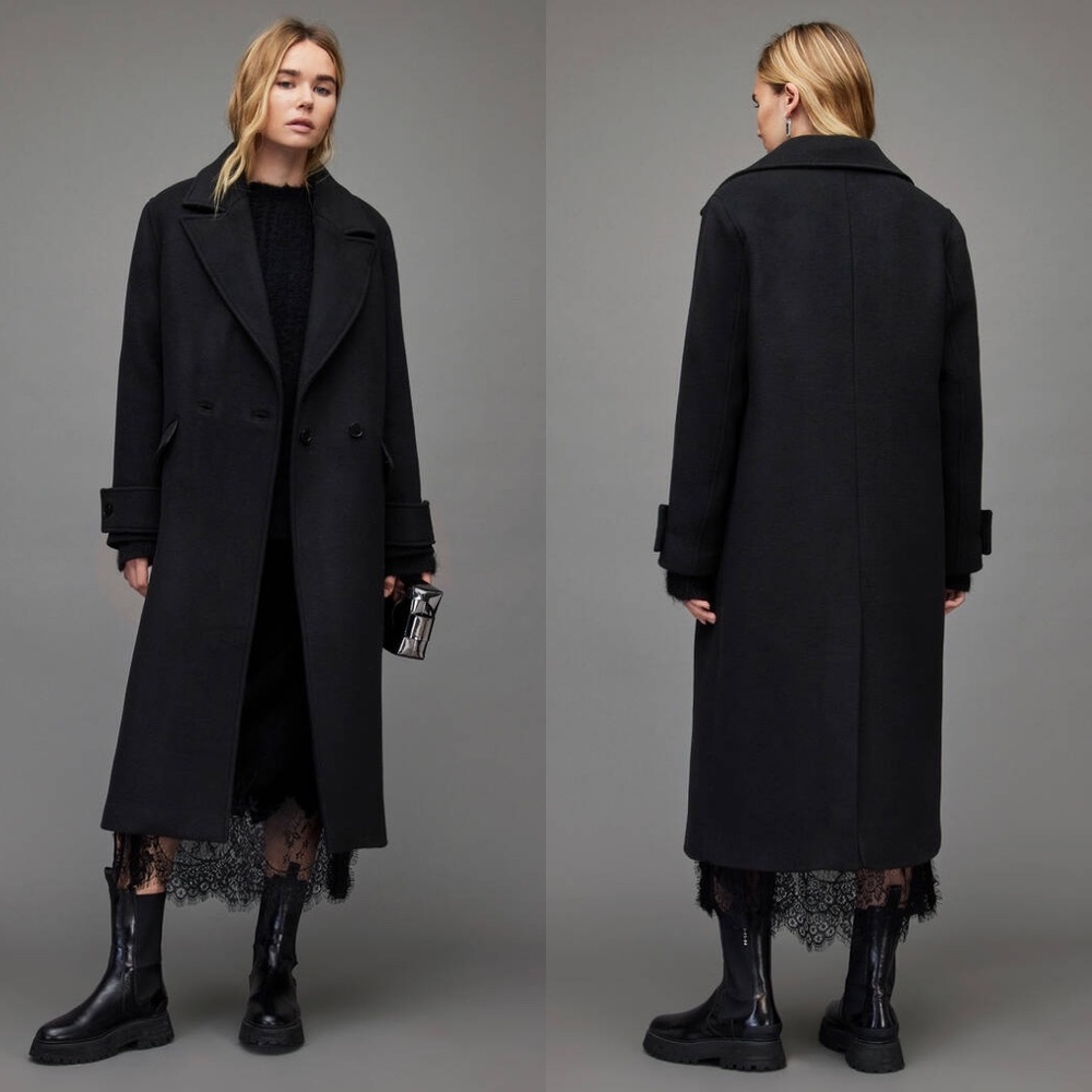 All saints Mabel oversized double breasted wool blend coat FINAL PRICE NO OFFER - Picture 6 of 12